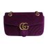 Medium Marmont, &pound;820, Handbags, Purple, Velvet, Front view